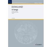 6 Songs voice and guitar Dowland Schott Music Folding