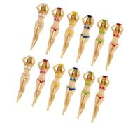 6 Special Swimsuit Design Golf Tees Set, Sturdy | Build, 6 Bright Colors, for Sports Play, Golfers, Training Area, Swimsuit Design, Special Gift