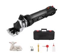 6-Speed Electric Adjustment Sheep shears,900w Sheep Shearing Clippers,with 13-Tooth Blade, for Shaving Fur Wool in Sheep,Goats, Cattle, Farm Livestock black