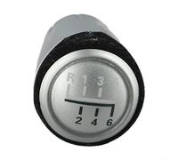 6-speed Manual Gear Shift Knob for E81/e87/e88/e82/e46/e90/e91/e92/e93 - Abs Faux Leather Silver-black Finish Ergonomic Grip -and- (6 SPEED)