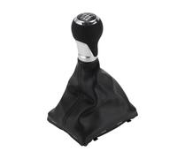 6 Speed Manual Gear Shift Knob with Cover for Audi A4 B8 No.8K0863278H | Gearbox Stick Shifter Lever Knob Black Chrome Silver Tone Plastic 1 Pc