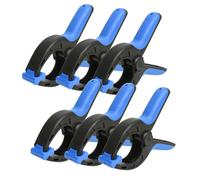 Spring Clamp Heavy Duty 165mm 60mm Jaw Grip Clips Strong Set Plastic Quick Hold (6)