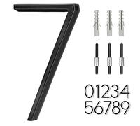 6" Stainless Steel Floating House Number 7, Metal Modern House Numbers, Mailbox Decor Number with Nail Kit, Coated Black, 911 Visibility Signage (Large 7)