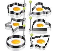 6 stainless steel frying ring, non-stick egg rings, cooking egg, fried pancake, omelettes mould, rings kitchen tool pancake rings