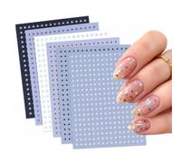 6 Star Nail Stickers Self Adhesive Nail Art Decals For Manicure | Self-adhesive mini star decals, compatible with natural nails, gel nails and false nails for DIY nail art