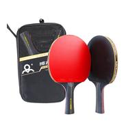 6 Star Ping Pong Paddles, 7-Ply Blade, Premium Rubber, Advanced Training Table Tennis Rackets/Bats with Carry Case