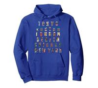 6 Stars World Marathon Running runners iconic city Pullover Hoodie, Adult Unisex, Royal Blue, Small