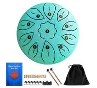 6" Steel Tongue Drum Gift Set Hollow Drum 11-Note Sound Healing Instrument W/Tuning Kit | Tool Relief Yoga/Meditation/Anxiety Finger rain chakra drum rain Kids kids Music Steel outdoor steel m