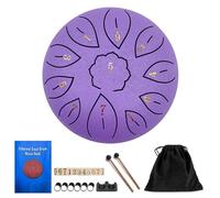 6" Steel Tongue Drum Gift Set Hollow Drum 11-Note Sound Healing Instrument W/Tuning Tool Relief | Yoga/Meditation/Anxiety Kit Stickers outside steel Stickers instruments,rain kids,rain Panda l