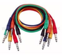 Raraion - 6.35mm (1/4") Stereo Jack Plug To Plug Leads, 60Cm - 6 Pack