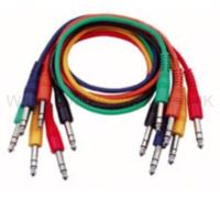 A Pack of 6 1/4" Balanced Jack Patch Leads / Patch cables 90cm long - FL1290