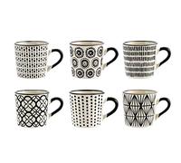 6 stoneware coffee cups with decoration Vhera CC90, 90 ml