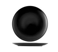 6 Stoneware Denver Black Flat Plates Cm 26 H&H