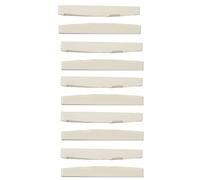 6 String Acoustic Bone Bridge Guitar Slotted Saddle Guitar Parts(Pack of 10)