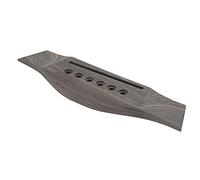 6 String Acoustic Guitar Bridge Wood Rosewood Guitar Bridge Pin Nut, Adjustable Accessories for Acoustic Guitars, with Glossy & Shiny Exterior, for 6-String (A) (Black)