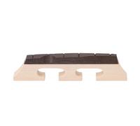 6 String Banjo Bridge, Ebony and Maple 3 Legged Universal Banjo Bridge for Banjolele Parts Replacement Sound Upgrade Accessory