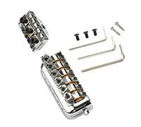 6 String Bass Guitar Bridge Double Channel Adjustable String Bass Bridge Alloy Texture Present For Professional