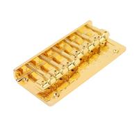 6 String Electric Bass Bridge, Thick Back Design, Multifunctional Vintage Style, for All 6 String Electric Bass, Zinc Alloy Material (Gold