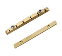 6 String Electric Guitar Brass Nut 42mm Length Adjustable Screw Mechanism For Personality String Height Setups Durability Brass Guitar Nut