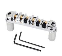 6 String Electric Guitar Bridge Metal Roller Saddles Guitar Bridge Replacement Adjustable Roller Saddles Bridge