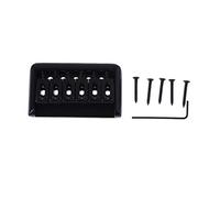 6 String Electric Guitar Bridge with Hard Tail Top Loading Hard Tail Parts Fixed Black