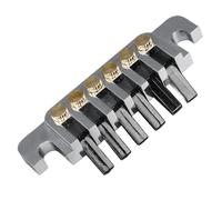 6 String Electric Guitar Stop Bar, Guitar Bridge Tailpiece Replacement Vintage Style Aluminum Alloy Copper (Silver)