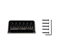 6 String Fixed Guitar Bridge Top Load Tailpiece With Mounting Screws & Wrench For Electric Guitar Parts Durable Hardtail Fixed Bridge
