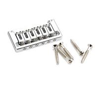 6 String Fixed Saddles Guitar Bridge Top Load Tailpiece with Mounting Screws for Electric Parts Electric Part Replacement and Hardware Accessories