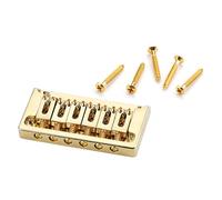 6 String Fixed Saddles Guitar Bridge Top Load Tailpiece with Mounting Screws for Electric Parts Electric Part Replacement and Hardware Accessories