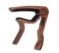 6 String Guitar, Aluminum Alloy Wood Color Electric Guitar and Acoustic Accessories with 3pcs Picks for Violin, Bass, Ukulele Chromatic (Sapele