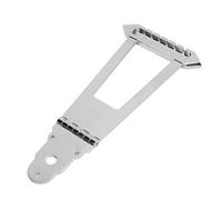 6 String Guitar Bridge Parts Metal Alloy Trapeze Tailpiece Bridge for Acoustic Jazz Bass Silver Adjustable Electric Guitar