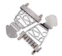 6 String Guitar Bridge Trapeze Tailpiece Wired Frame for LP Jazz Electric Guitars, Chrome/Black/Gold(SILVER)