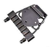 6 String Guitar Bridge Trapeze Tailpiece Wired Frame for LP Jazz Electric Guitars, Chrome/Black/Gold(BLACK)