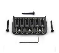 6 String Guitar Fixed Bridge 72.8x38MM-10.6- Metal Hardtail Bridges Replacement Part for Electric Guitar Black/Chrome(Schwarz)