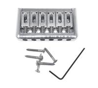 6-String Guitar Fixed Bridge Top Load Tailpiece With Screws & Wrench For Electric Replacement Part Accessories Brass Fixed Top Load Hardtail Bridge Easy To Learn For Kids Zinc Alloy Part Accessory