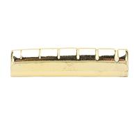 6 String Guitar Nut Replacement, Gold Metal, 43mm Pre Slotted Folk Guitar Nut - Durable Brass Material, Easy Installation, Perfect for Acoustic Guitars