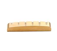 6 String Guitar Nut Saddle Premium Brass Pre-Slotted Top Nut Vintage Style Electric Guitar Accessories Flat Bottom