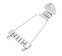 6 String Guitar Trapeze Tailpiece Bridge Metal Jazz Guitar Trapeze Bridge Replacement Parts with Screws for Electric Guitars and Jazz (Silver)