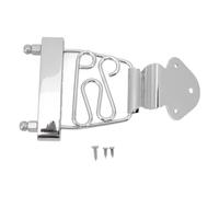 6 String Guitar Trapeze Tailpiece, Height Adjustable Metal Trapeze Bridge Tailpiece Replacement for Archtop Jazz Guitars (Silver)