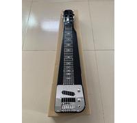 6 String Lap Steel Electric Guitar Hawaiian Style Slide Guitar with Single Coil Pickup, Volume & Tone Controls, Hard Case and Steel Bar for Beginners (Midnight Black Gloss)