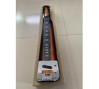 6 String Lap Steel Electric Guitar Hawaiian Style Slide Guitar with Single Coil Pickup, Volume & Tone Controls, Hard Case and Steel Bar for Beginners (Vintage Sunburst Gloss)