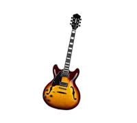 6 String Left Handed Electric Guitar Full Size Semi Hollow Body Beginner Electric Guitar