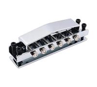 6 String Metal Alloy Guitar Bridge Cover and Base Plate for Enhanced Sound and Durability Adjustable Bridge with Roller Saddle and Protecting Cover