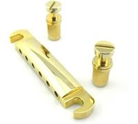6 String Roller Bridge for Electric Guitar, Gold Finish Metal Replacement Bridge with Smooth Roller Saddles, Guitar Hardware for Setup Adjustment, String Path Control and Maintenance Use