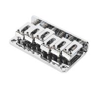 6 String Saddle Bridge, Oxidation Resistance Electric Guitar Bridge Tuning Function Polished Appearance Zinc Alloy High Precision for Stringed Musical Instruments (Silver)