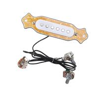 6 String Single Coil Electric Guitar Pickup, Tone and Volume Potentiometers, Built in Class A Preamp, Easy to Install, Sturdy and Durable, Good Compatibility, for Acoustic, Folk