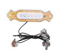 6 String Single Coil Pickup for Electric Guitar with Pre Wired Volume Tone Controls, Perfect Replacement Guitar Accessory (Yellow Pearl),electric guitar pickup