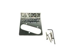 6-String TL Electric Guitar Bridge - Chrome Silver String Retainer - 3.35"x3.03" - 0.26lbs - w/12 Screws & Wrench - 2.05" String Spacing