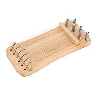 6-String Trainer, Solid Wood Finger Training Tool with 6 Strings for Beginners, Practice Anytime and Anywhere, 21 X 9.5cm Size, Easy to Carry and Use, Fingering and Chord Pitch