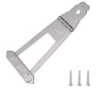 6 String Trapeze Tailpiece Bridge Tailpiece with Mounting Screws Easy To Install for Jazz Archtop Semi-Hollow Guitars Parts (Sliver)